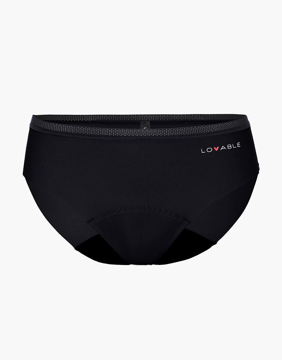 Lovable slip mestruale microfibra nero flusso medio