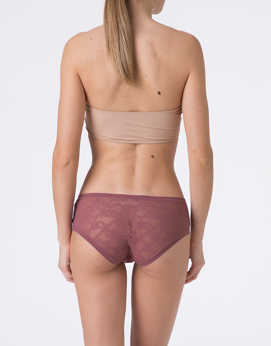 Lovable Lovely Lace Slip Midi Pizzo Rosso Amaranto