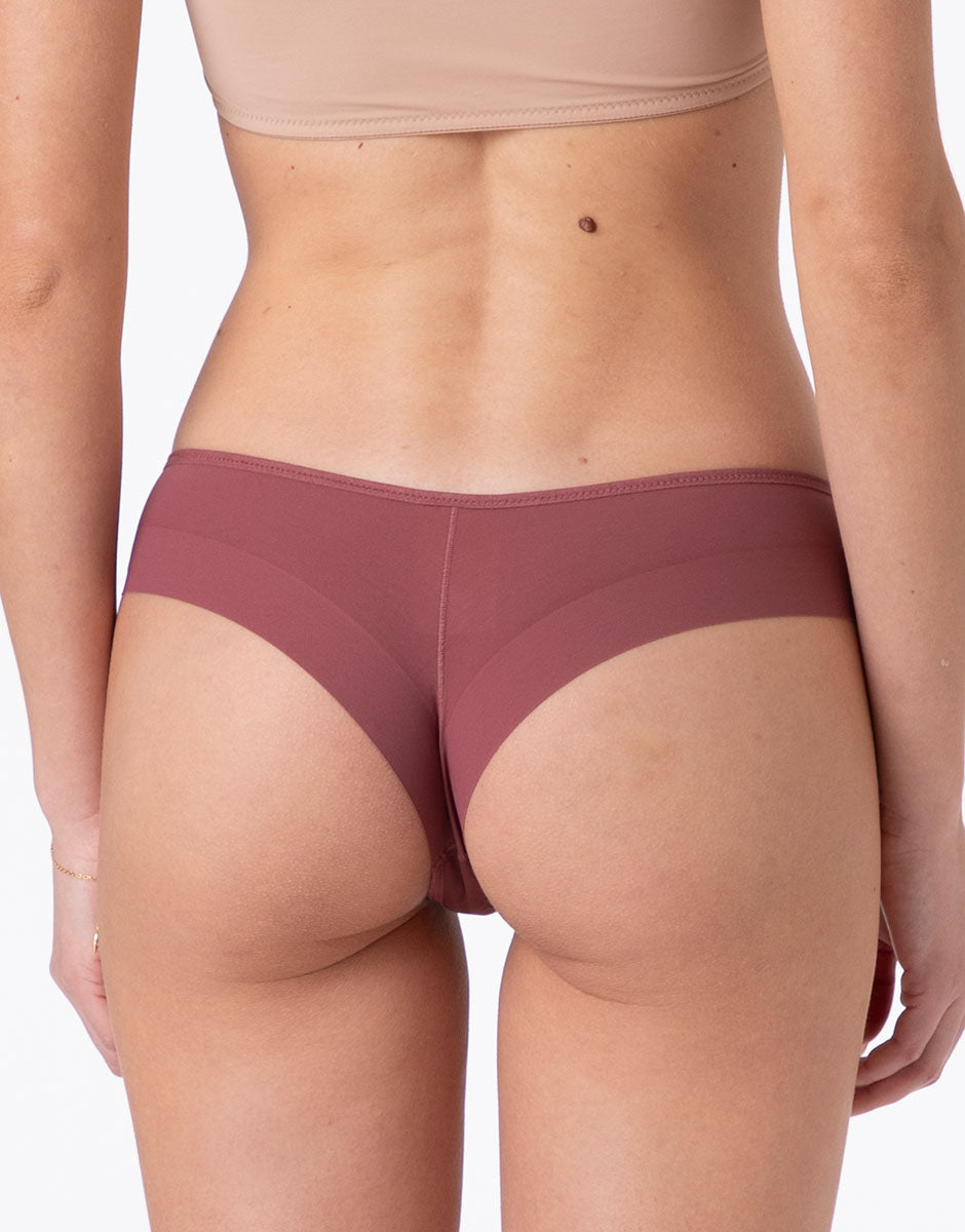 Lovable Invisible brasiliano slip rosso amaranto senza cuciture