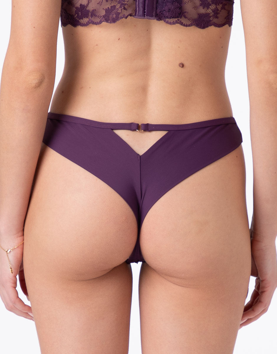 Lovable Delicate Floral Lace perizoma viola mora pizzo floreale