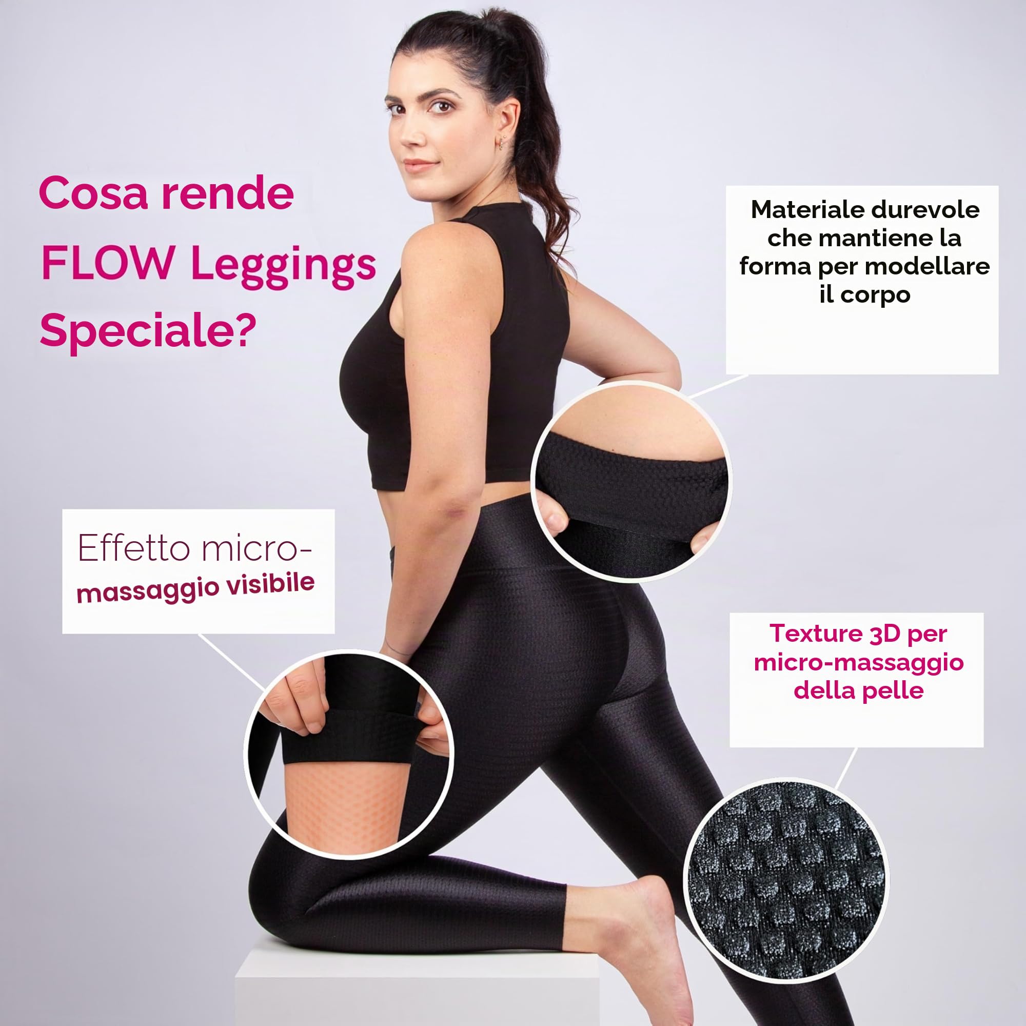 Lipoelastic Flow Leggings Modellanti Nero Taglia M
