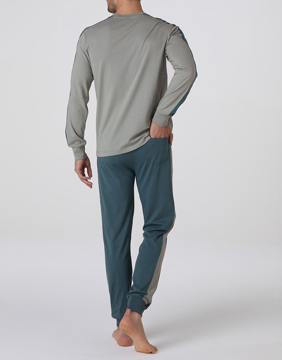 Lovable Man pigiama lungo jersey verde vintage