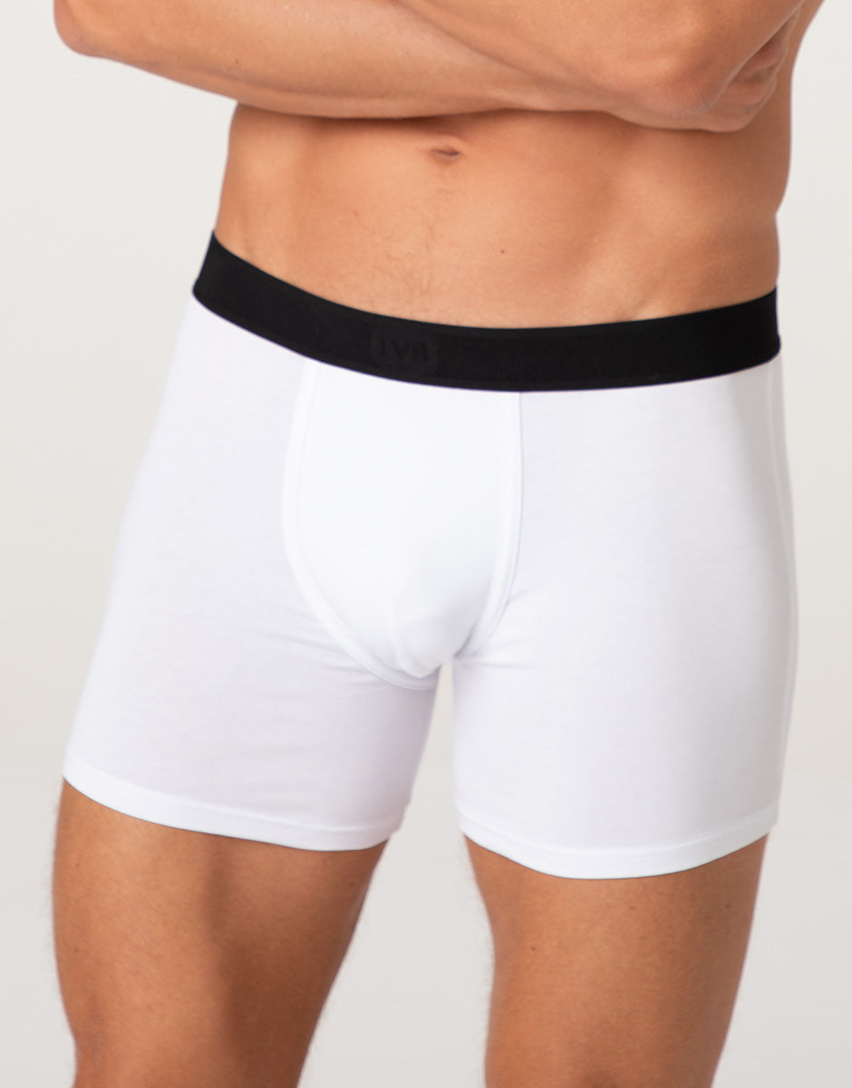 Lovable Man Signature Cotton Boxer Lungo bianco cotone pima