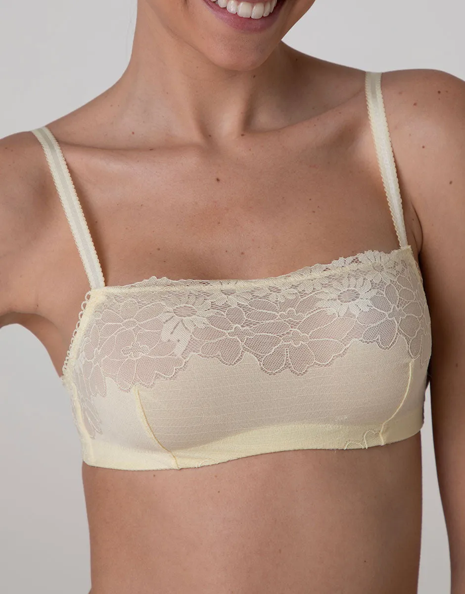Lovable Garden Flowers Lace Bralette Pizzo Vaniglia