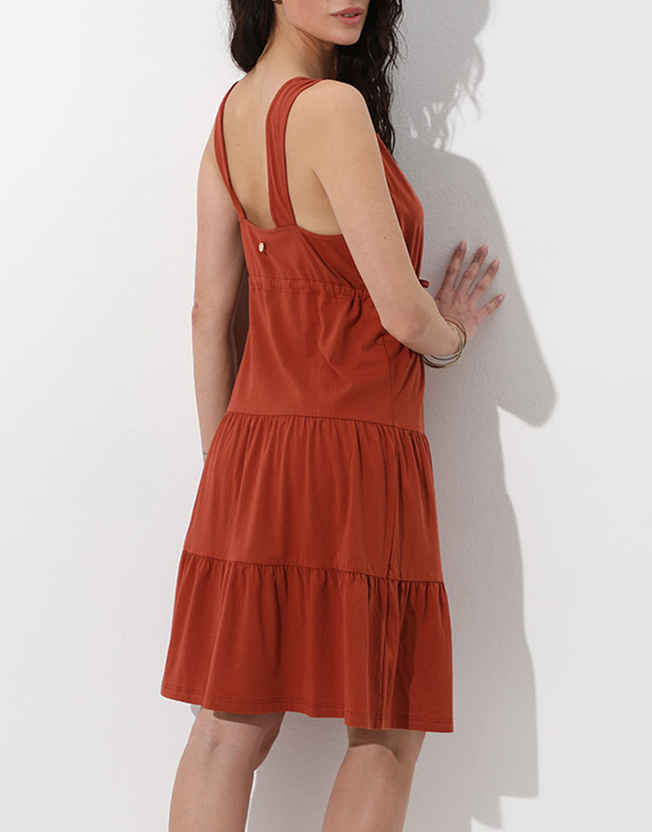Lovable abito mare jersey cotone terra scollo a V