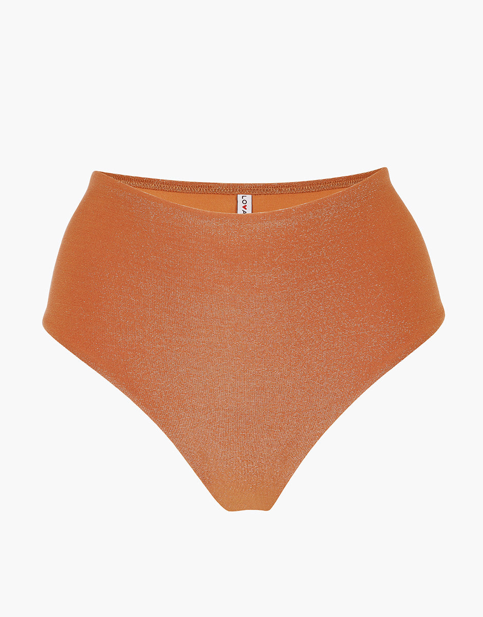 Lovable Plain Lurex slip alto costume rame lurex