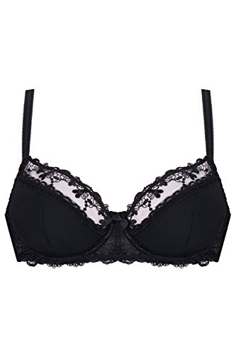 Ava 1030 Liscio reggiseno coppe piene nero 5I semi imbottito