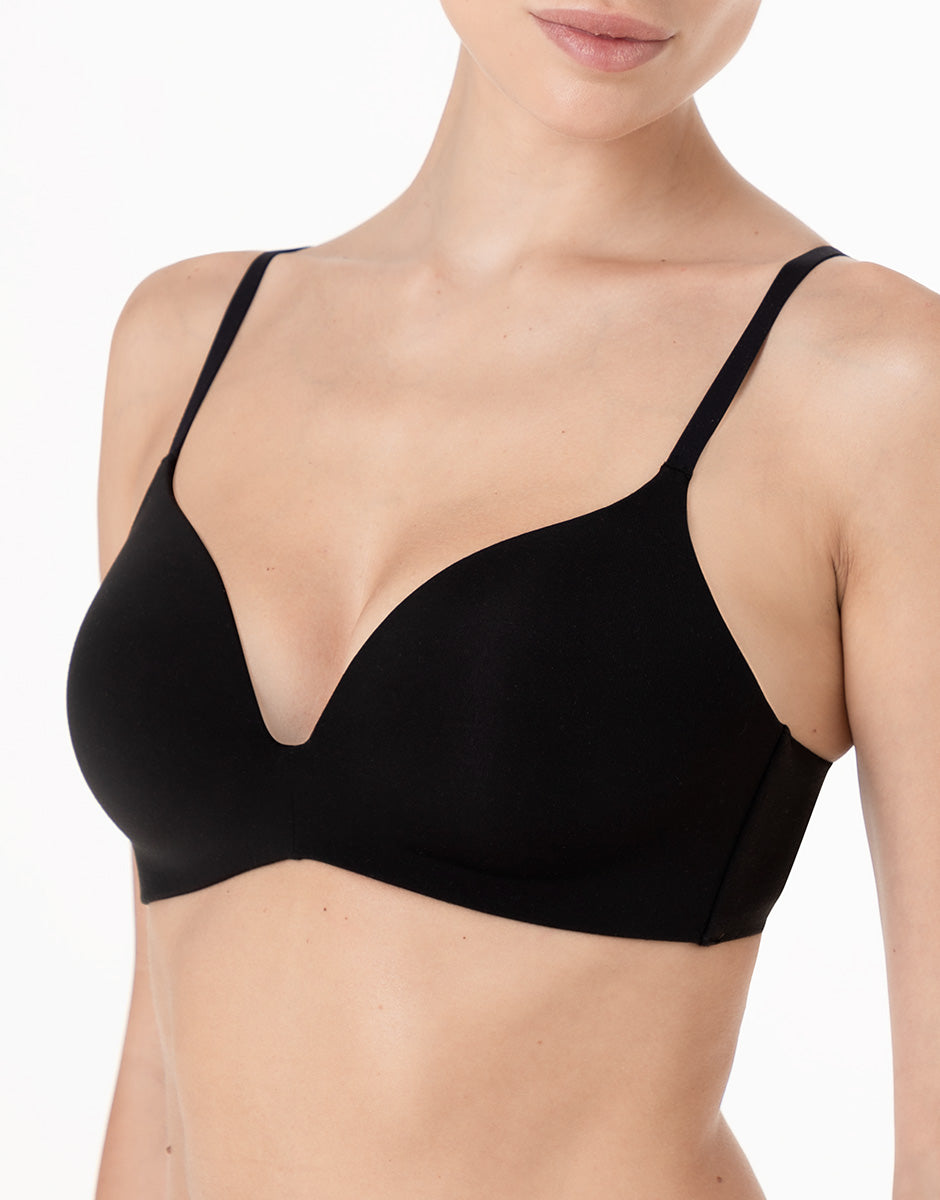 Lovable Invisible Essence reggiseno senza ferretto nero microfibra