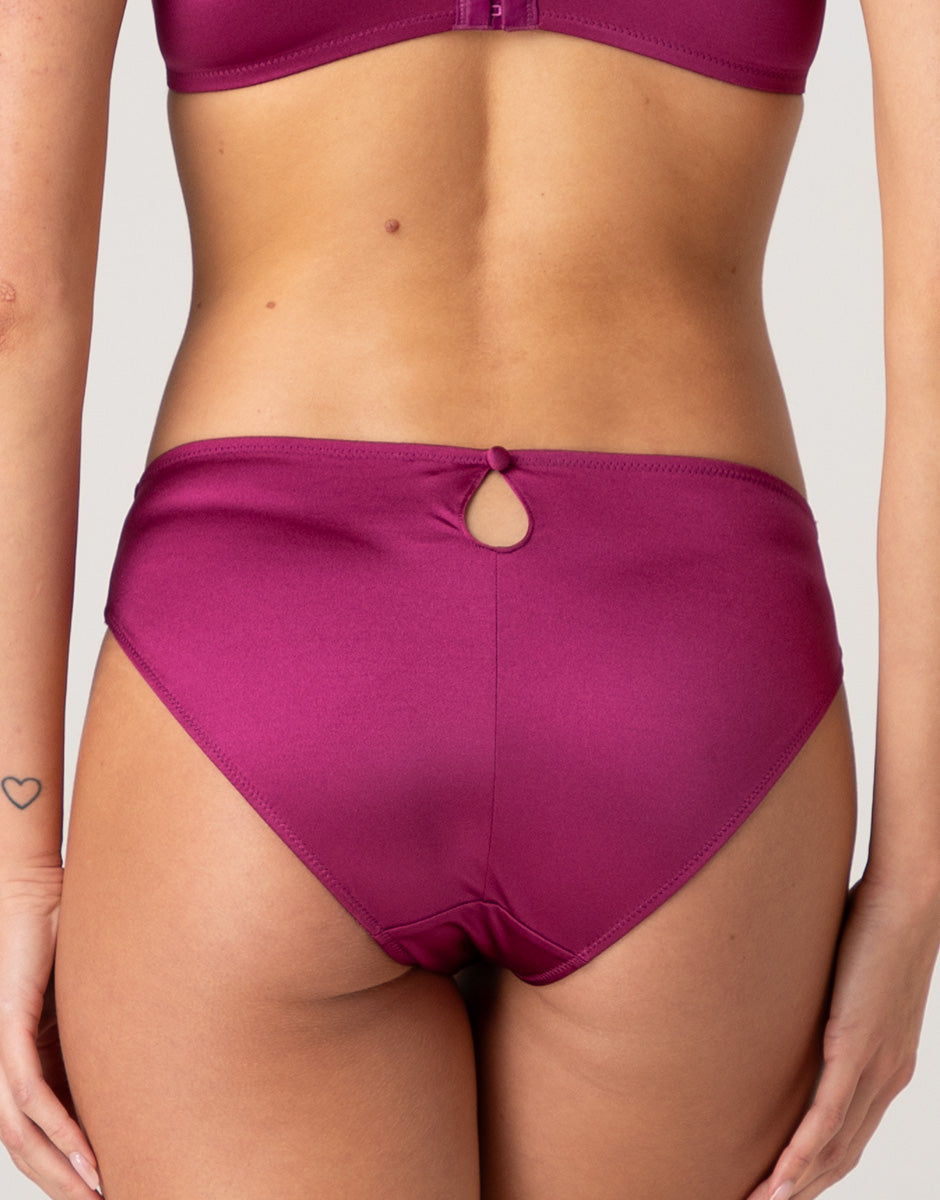 Lovable Chic Micro slip lampone viola in microfibra con bottone