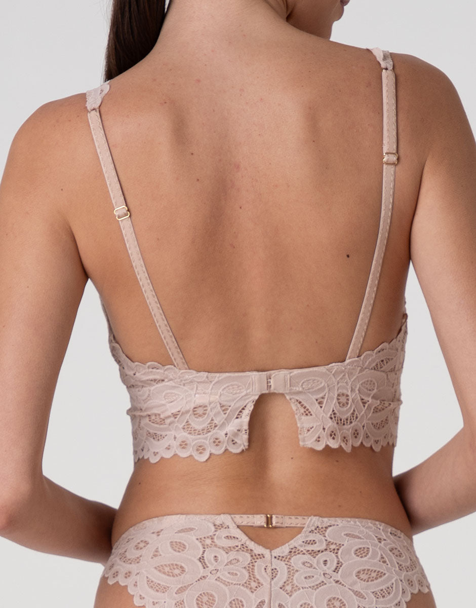 Lovable Craft Lace bralette senza ferretto pizzo cappuccino