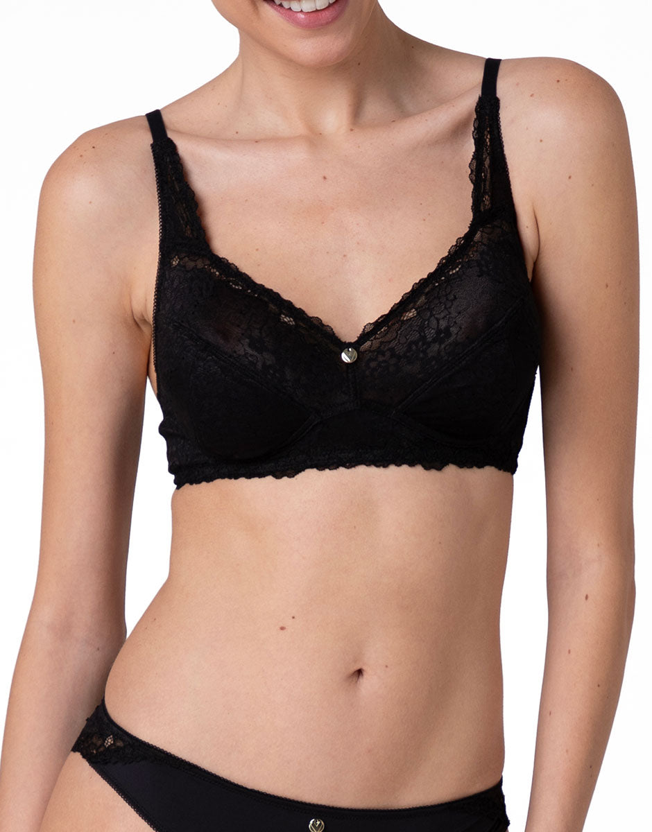 Lovable Beauty Curves reggiseno nero pizzo