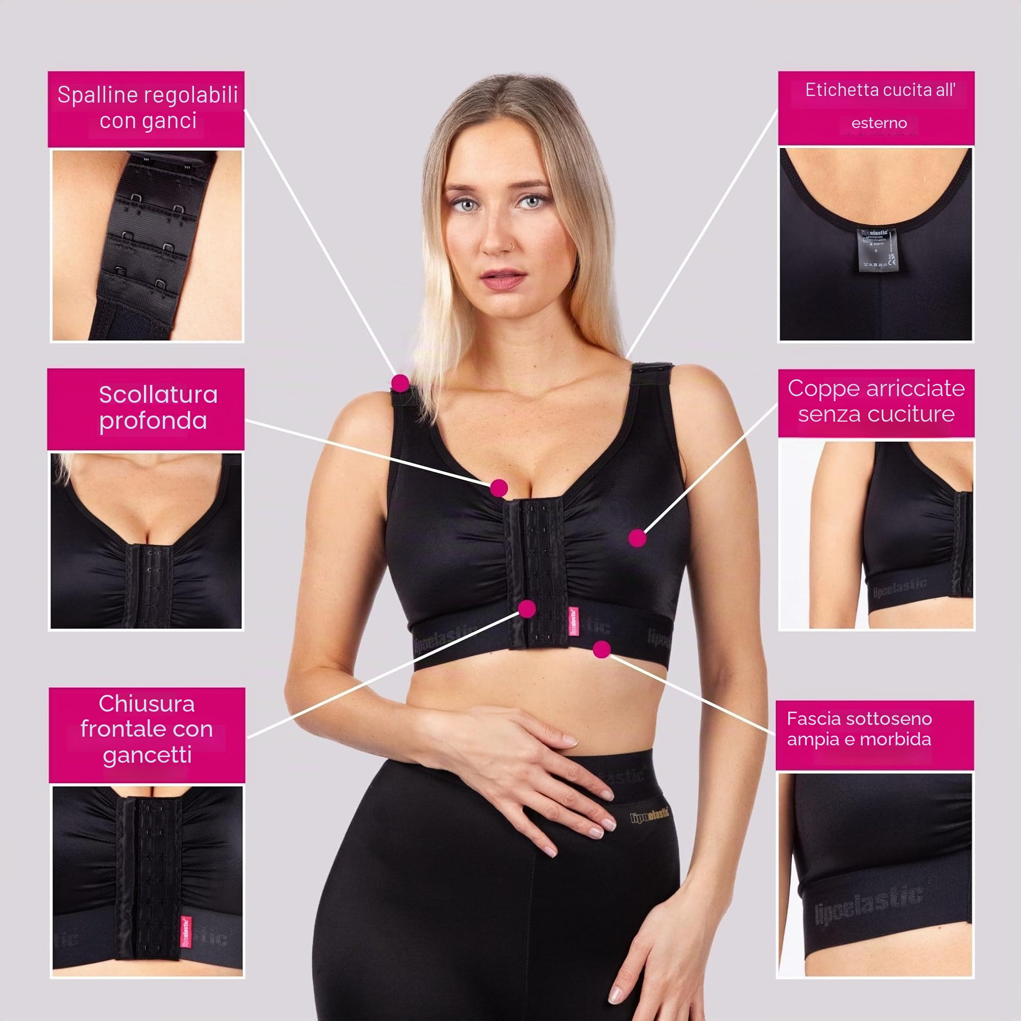 Lipoelastic PI Extra Reggiseno Compressivo Post-Operatorio