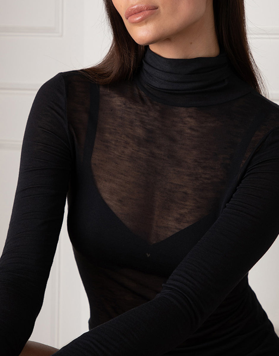 Lovable Ultralight and Warm Maglia Collo Alto nera modal