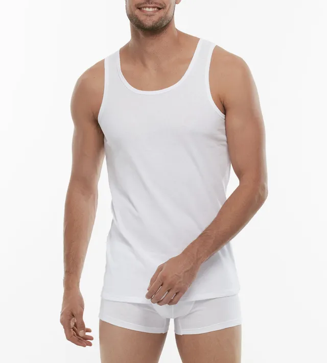 Lovable Pure Cotton canotta uomo bianca cotone