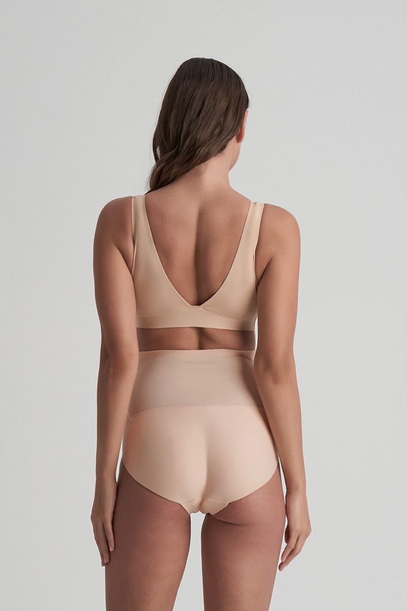 Bye Bra Slip Imbottito Vita Alta push up beige M
