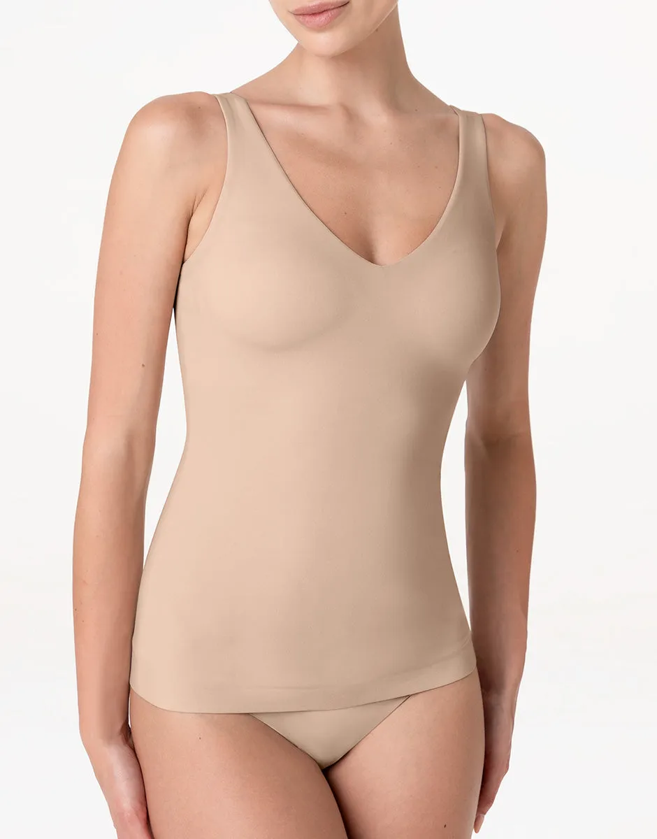 Lovable Invisible Fusion canotta scollo V nudo chiaro