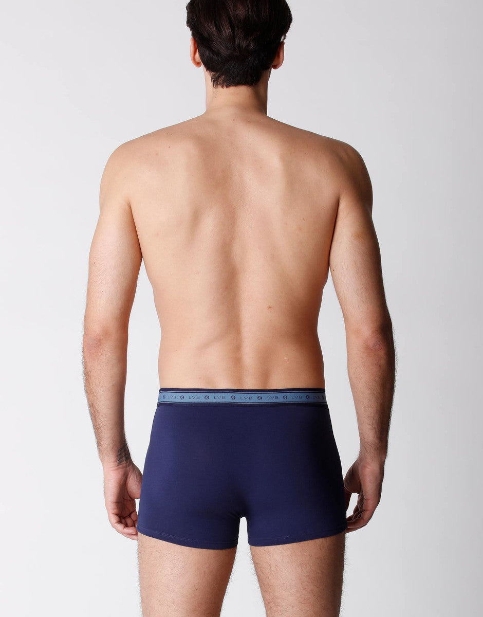 Lovable Man Boxer cotone biologico x2 blu melange