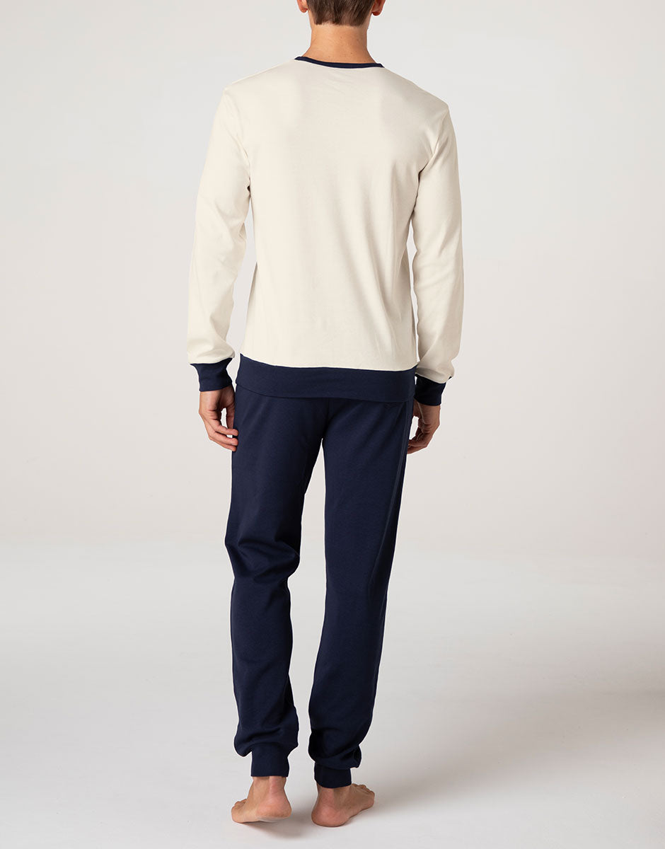 Lovable Man Interlock L0E91 pigiama avorio cotone