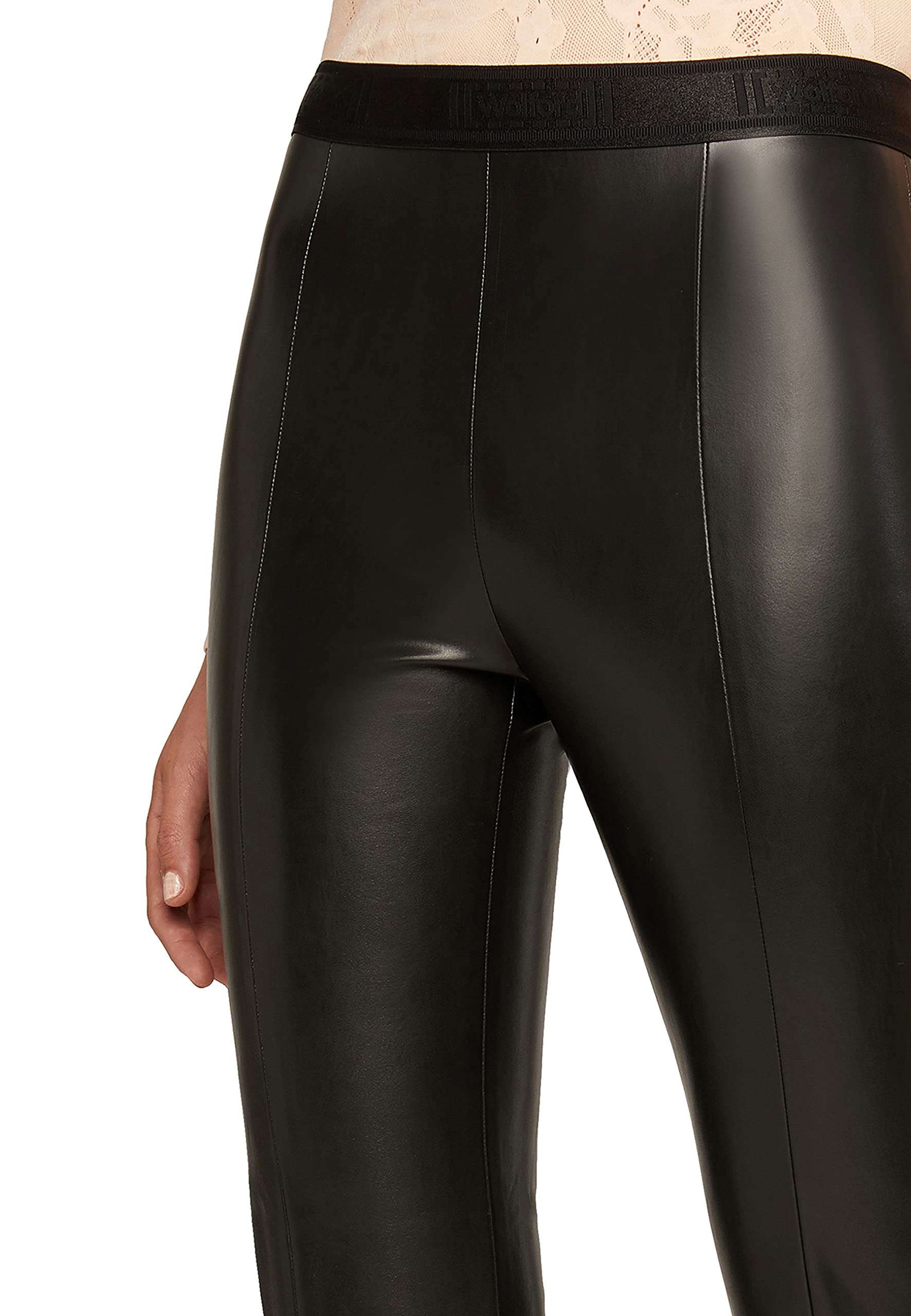 Wolford Jenna pantaloni flare pelle vegana neri