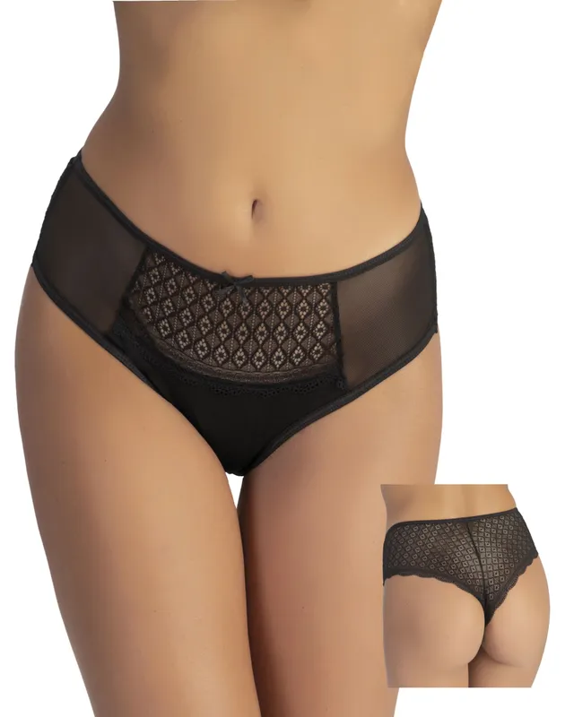 Intimami slip pizzo nero classico