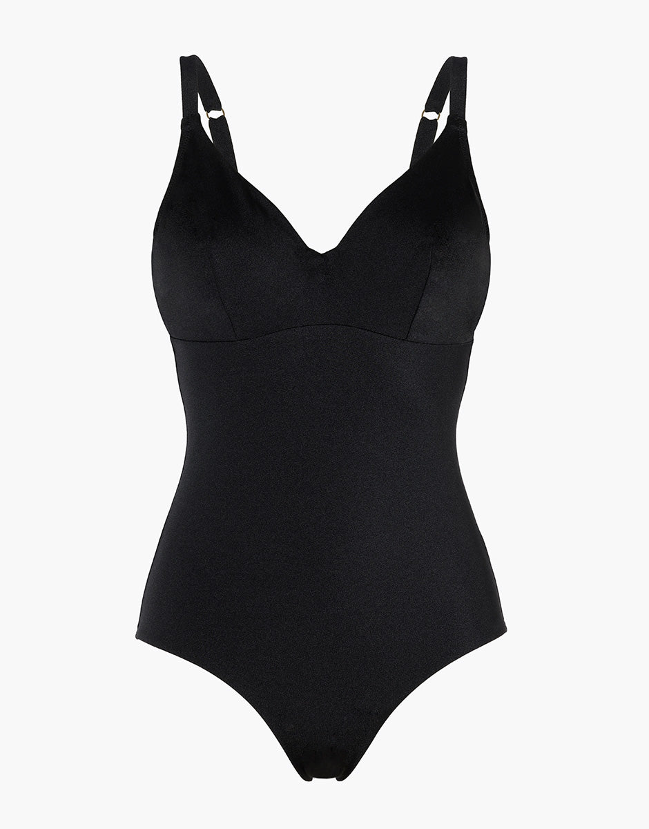 Lovable Expert Shiny Micro costume intero nero con ferretto coppe C-F