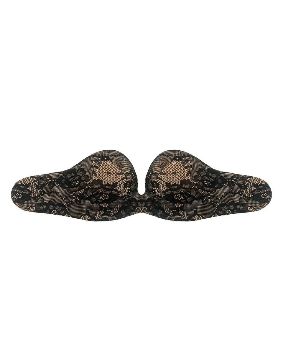 Bye Bra Gala reggiseno adesivo pizzo nero push-up