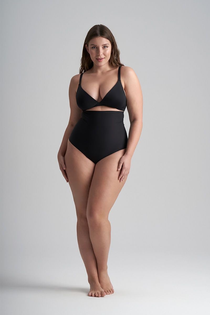Bye Bra Sculpting perizoma vita alta contenitivo nero alto controllo