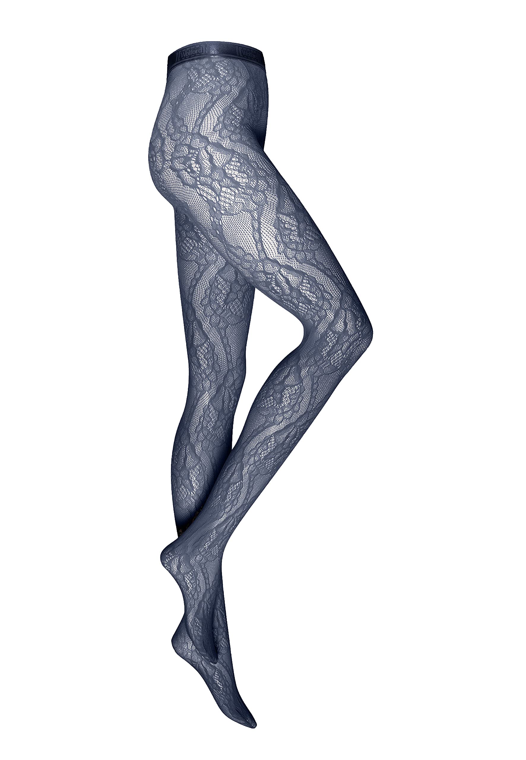 Wolford Rita collant a rete luna indaco S motivo floreale