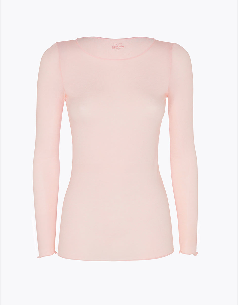 Lovable Ultralight and Warm maglia manica lunga cipria modal cashmere