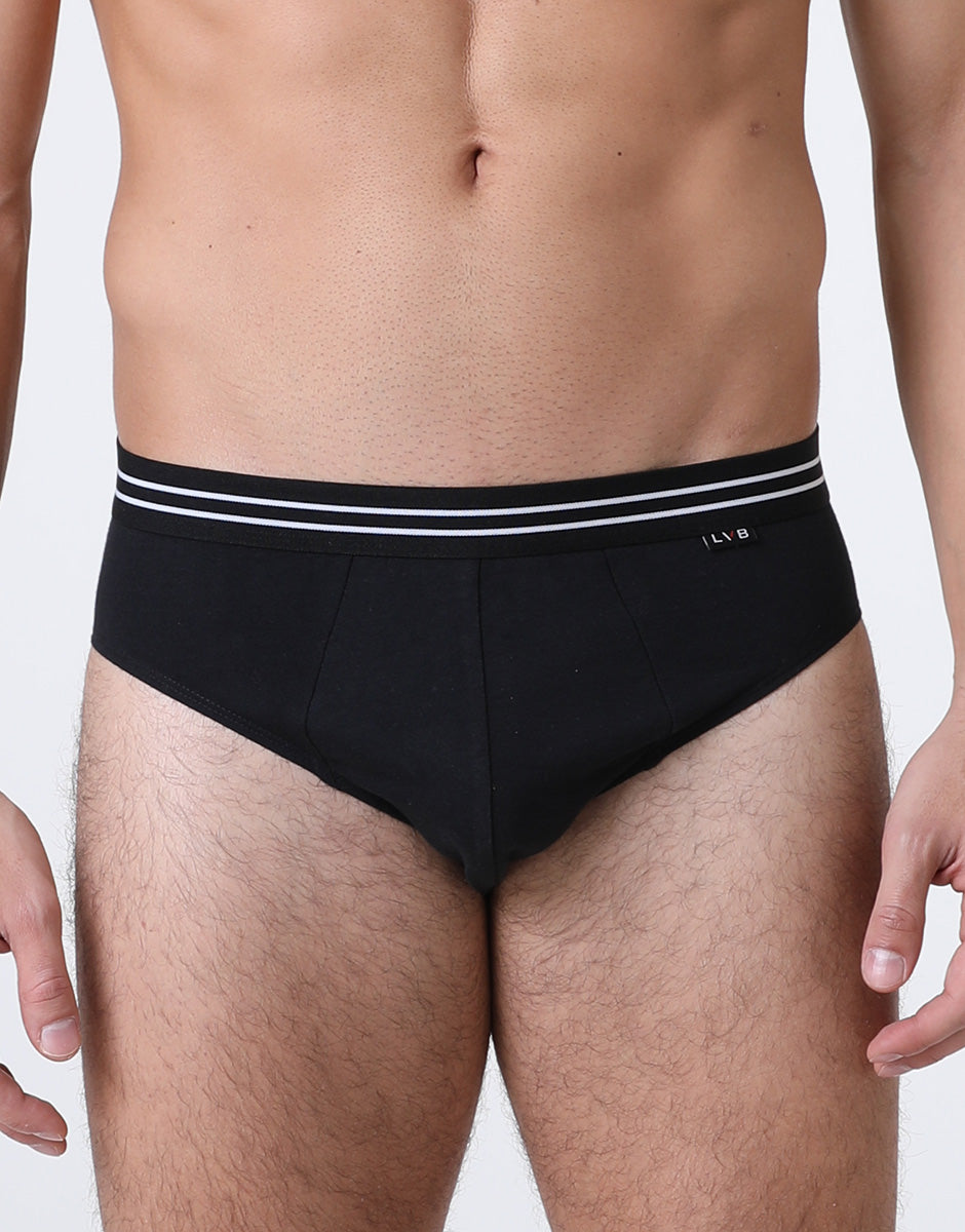 Lovable Man Basic Multipack slip nero 2 pezzi cotone elasticizzato