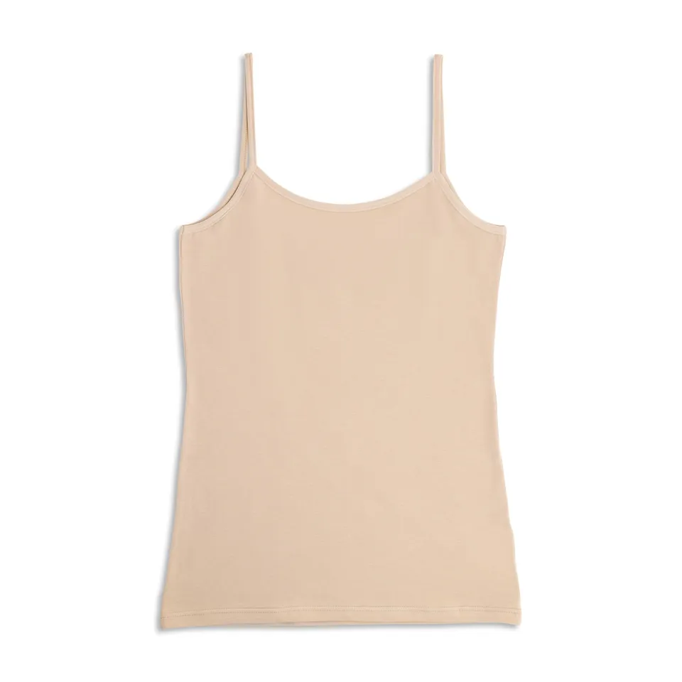 Cotonella top spalline sottili jersey cotone beige S