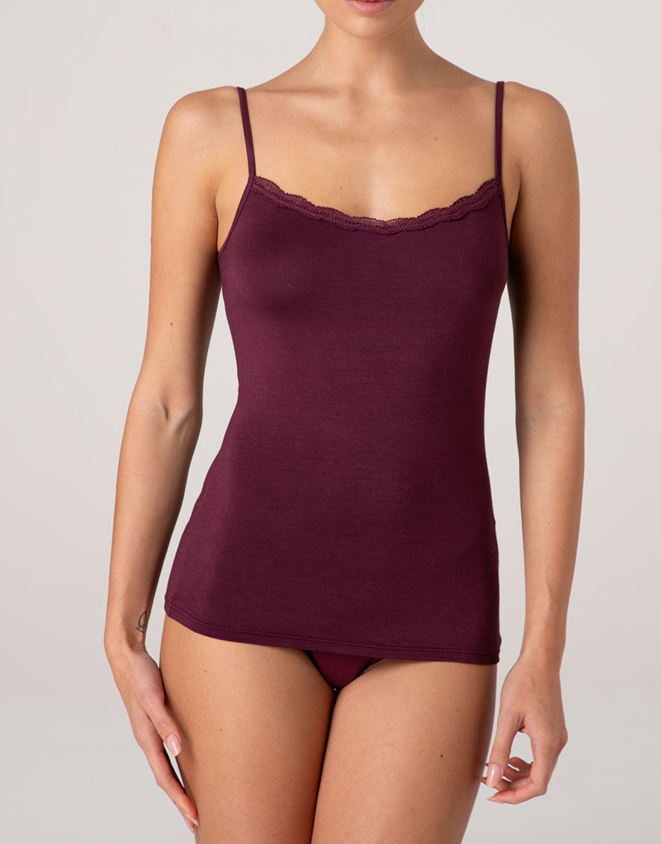 Lovable Basic Soul L7032 top vinaccia con pizzo