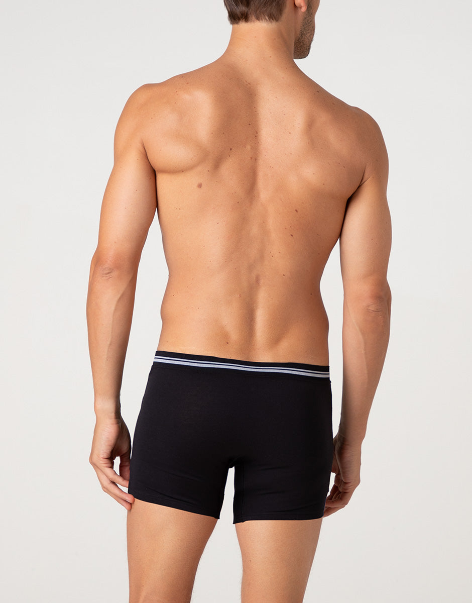Lovable Comfort 360 Stretch Cotton boxer lungo nero