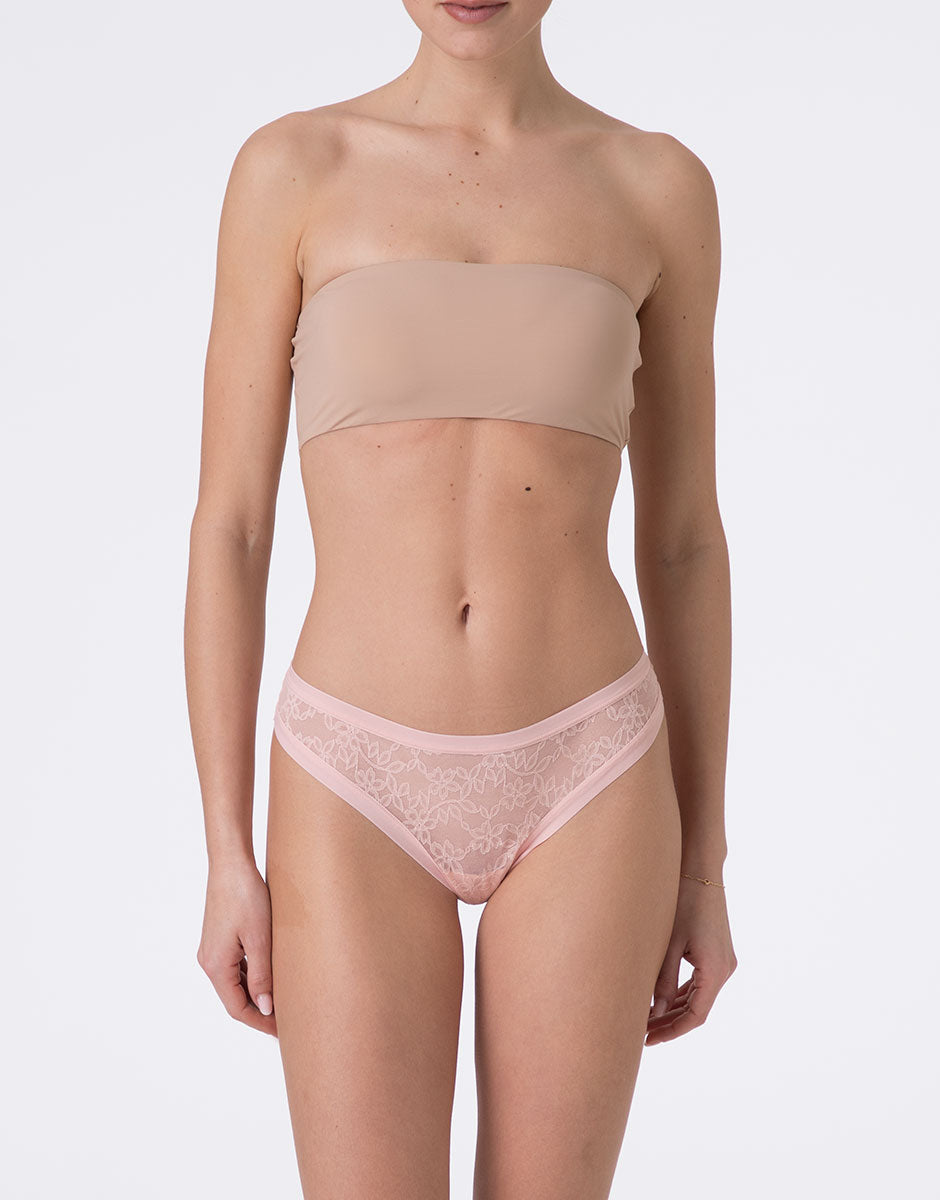 Lovable Lovely Lace perizoma pizzo rosa blush in cotone