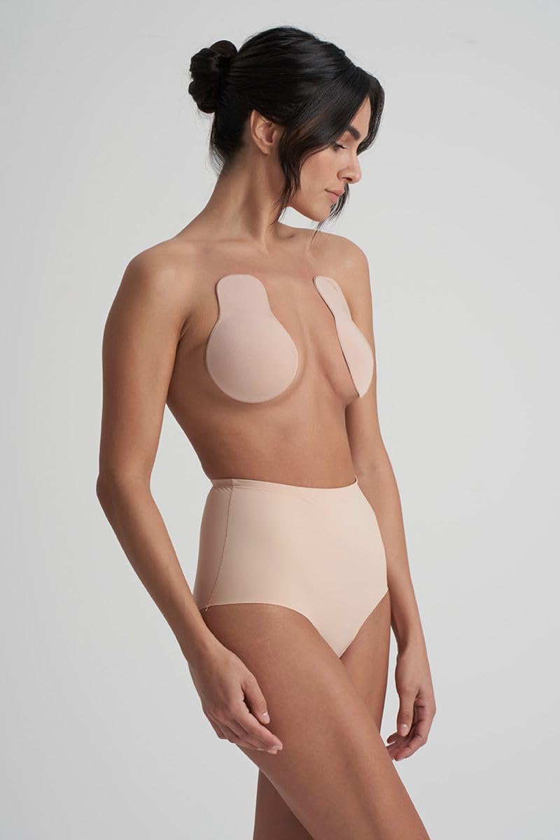 Bye Bra Pull-Up Tessuto reggiseno adesivo beige taglia M