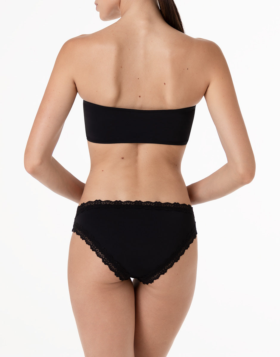 Lovable Lacy Micro Slip Nero in Pizzo Taglia Vera
