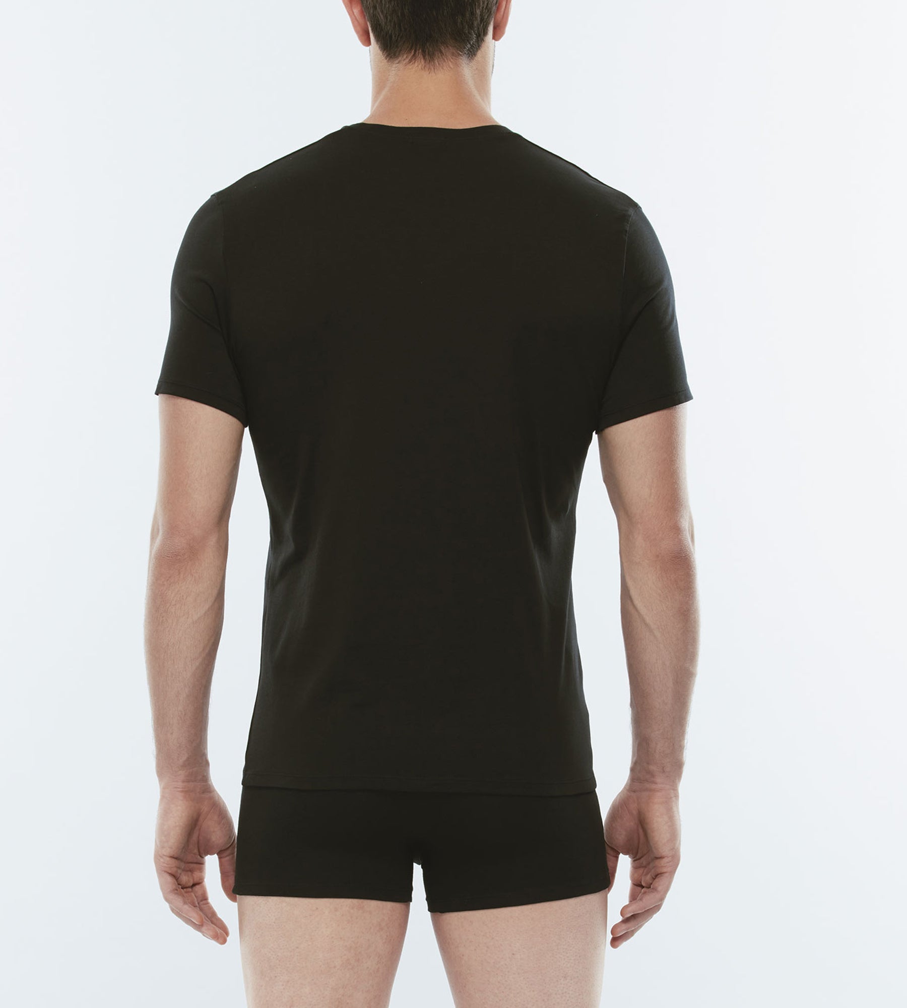Lovable Man Supima Cotton Stretch t-shirt nero scollo a V