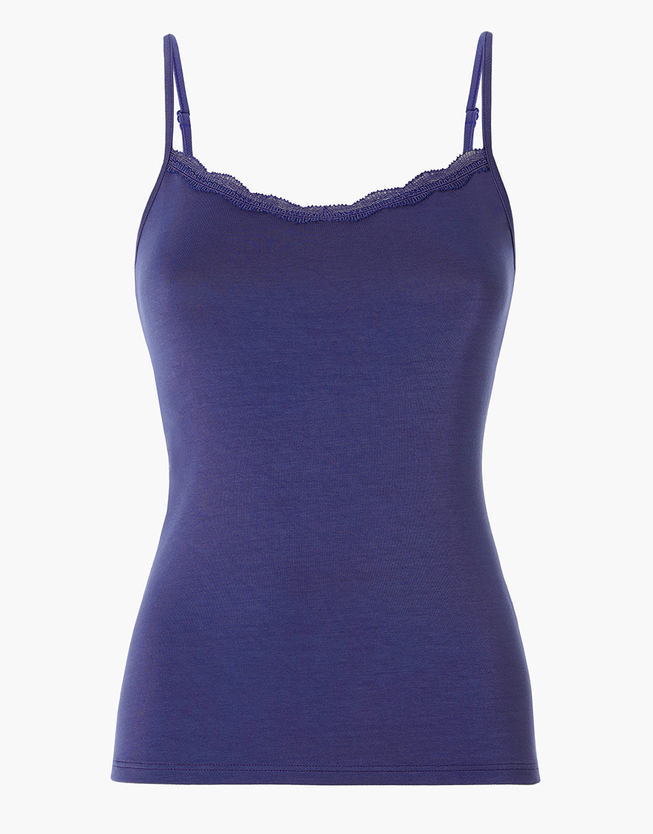 Lovable Basic Soul L7032 top blu violaceo con pizzo