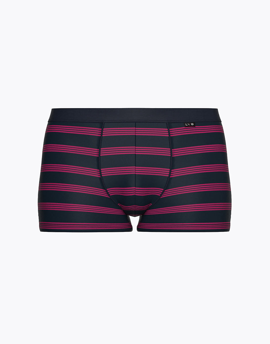 Lovable Man Jacquard Cotton Modal boxer righe antracite rosso