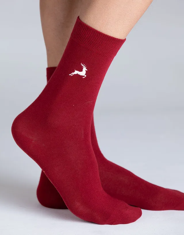 Lovable Fancy Cotton Calzini Corti rosso scuro