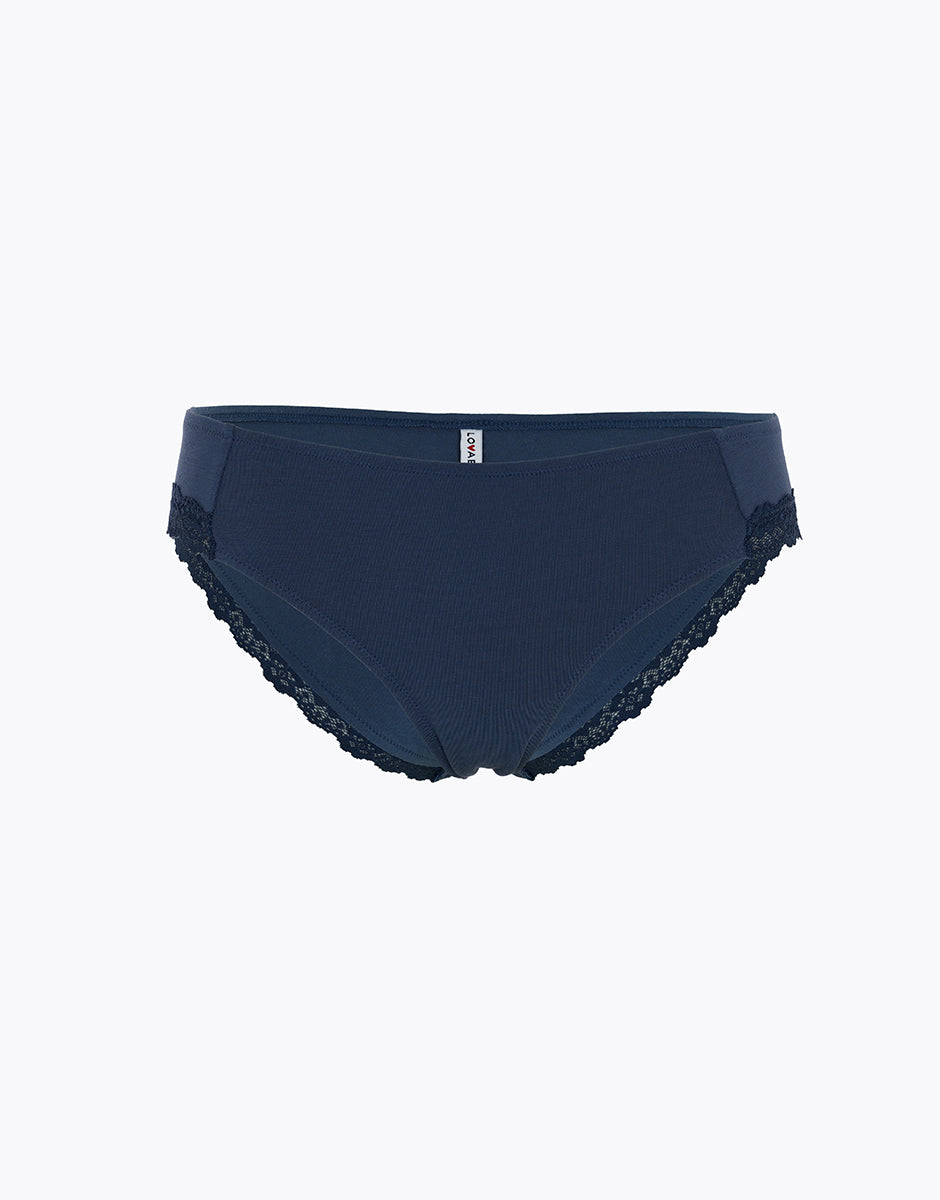 Lovable Trendy Modal Brasiliana Pizzo Blu Polvere