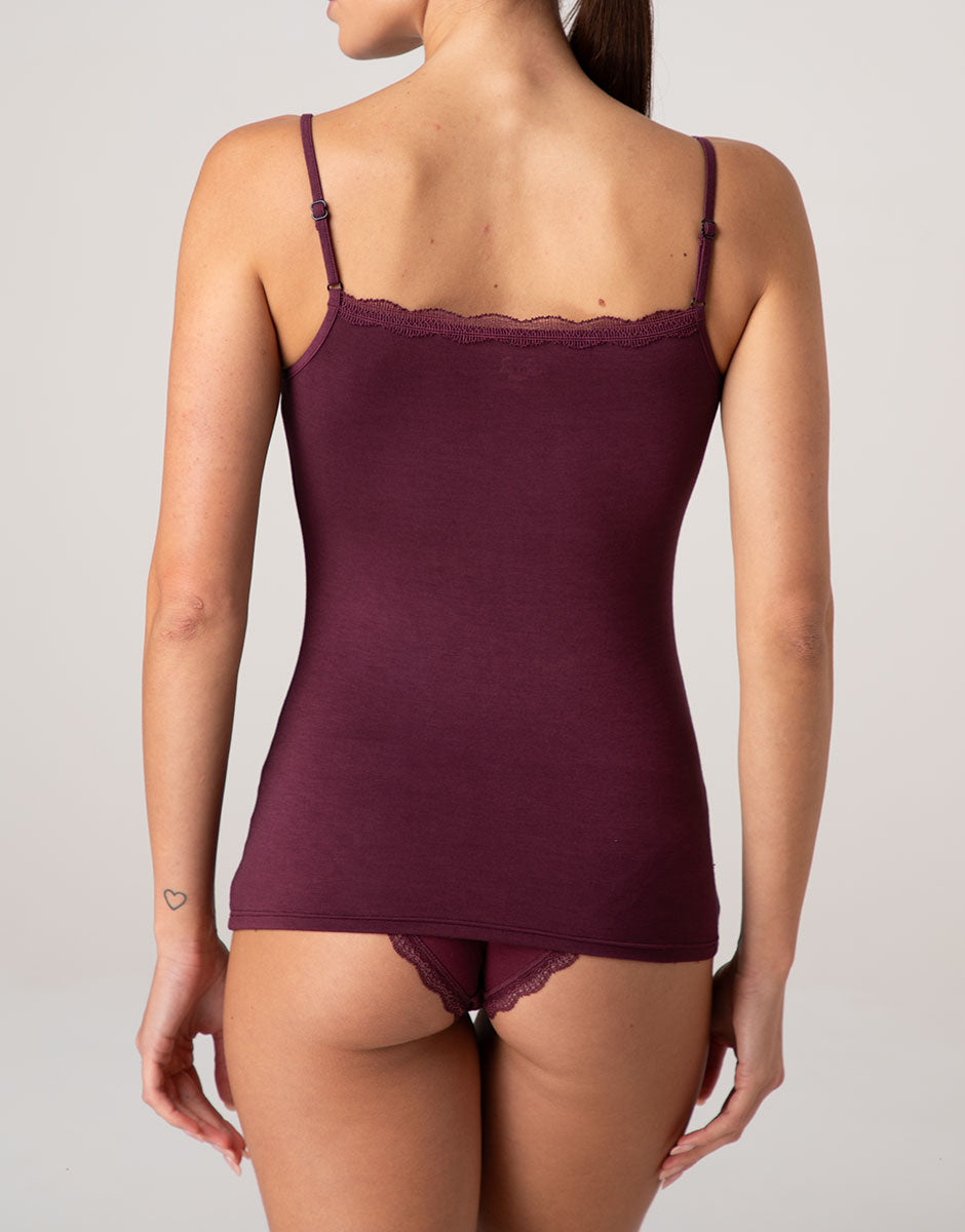 Lovable Basic Soul L7032 top vinaccia con pizzo