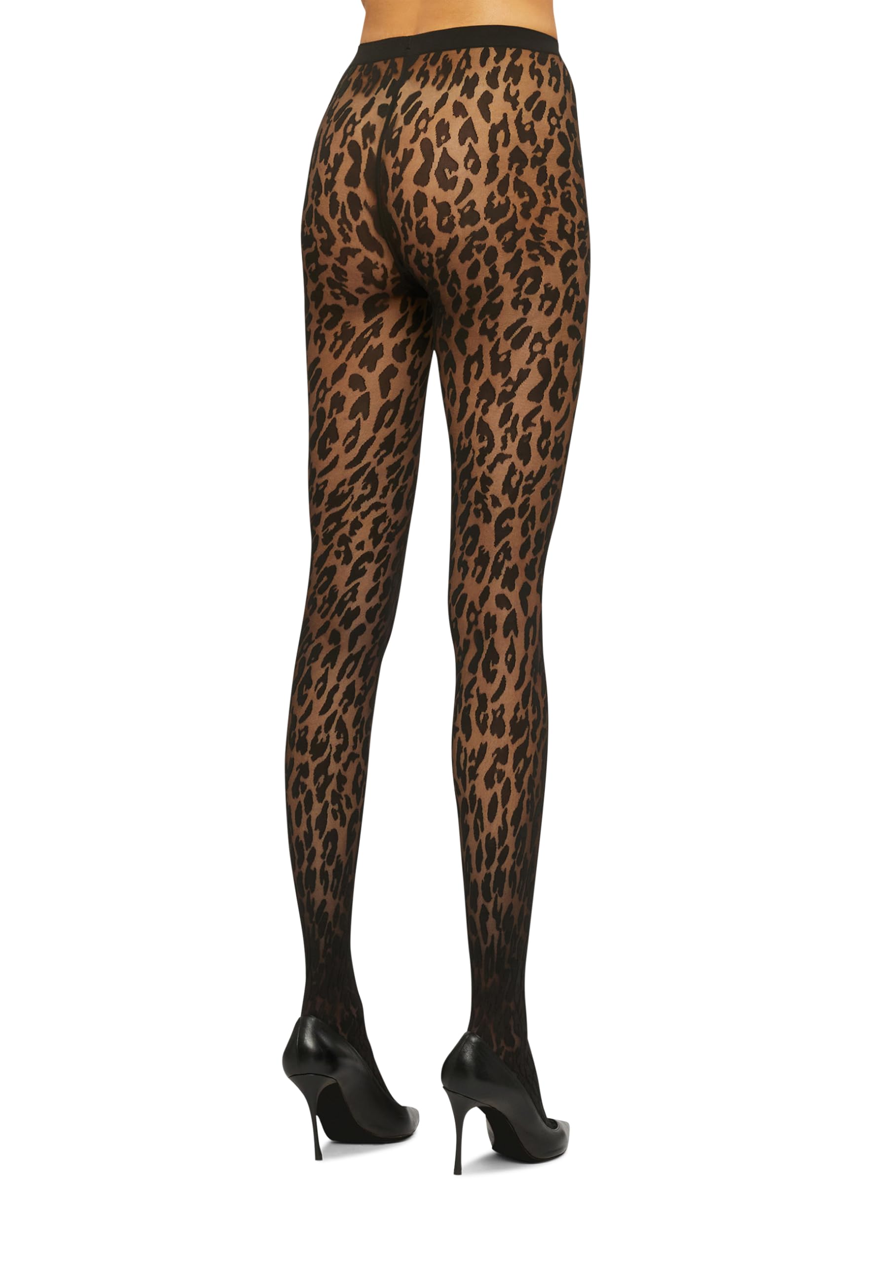 Wolford Leo collant 20 denari nero motivo leopardato