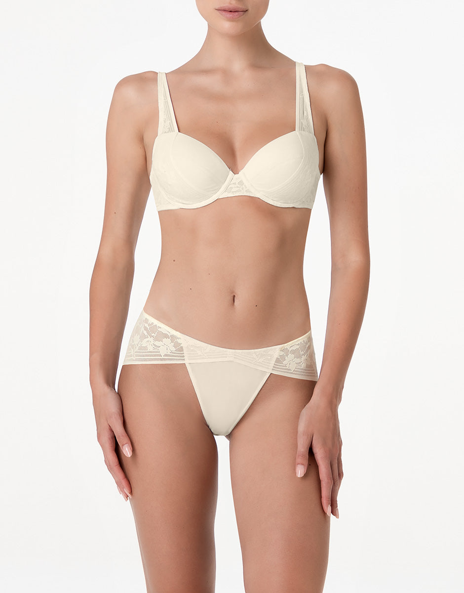Lovable Blossom Lace Reggiseno Avorio in Pizzo Imbottito