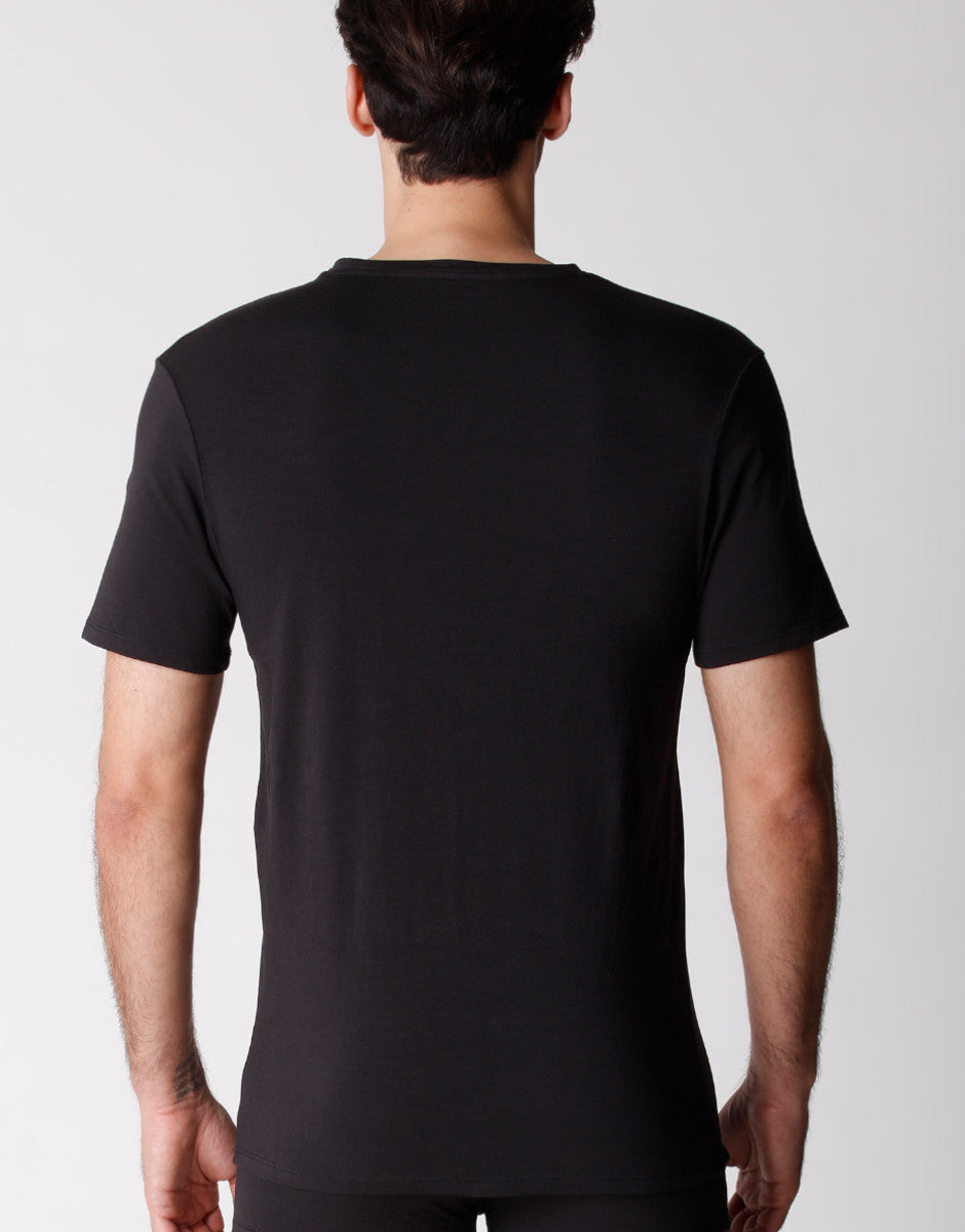 Lovable Man T-Shirt Girocollo Cotone Bio Nero x2