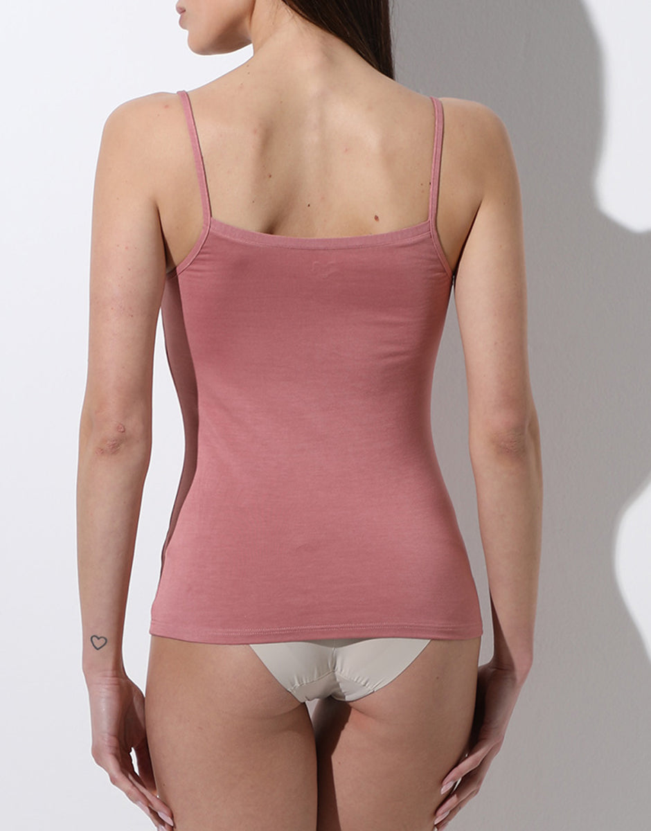 Lovable Basic Soul L7012 Top Viscosa Rosa Polvere Spalline Strette