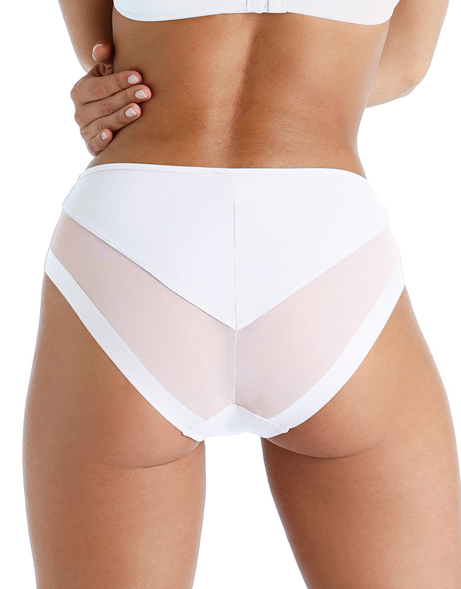 Lovable Classic Invisible slip midi bianco senza cuciture