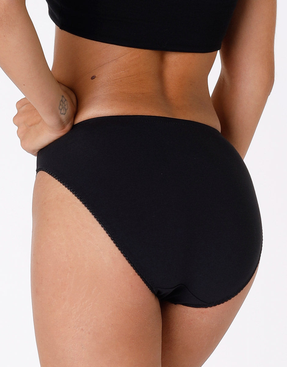 Lovable Lovely slip mini sgambato nero cotone pizzo