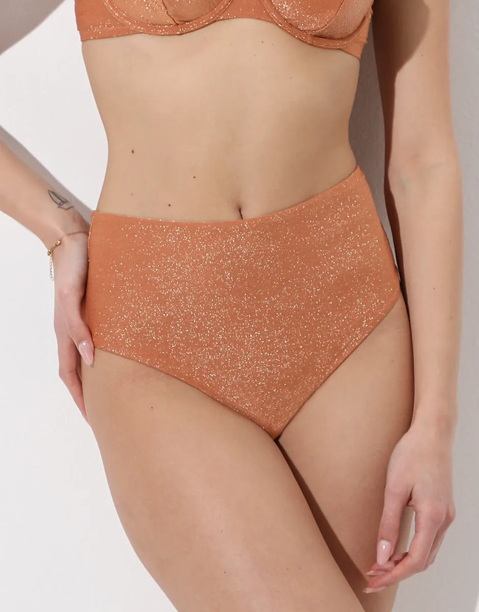 Lovable Plain Lurex slip alto costume rame lurex