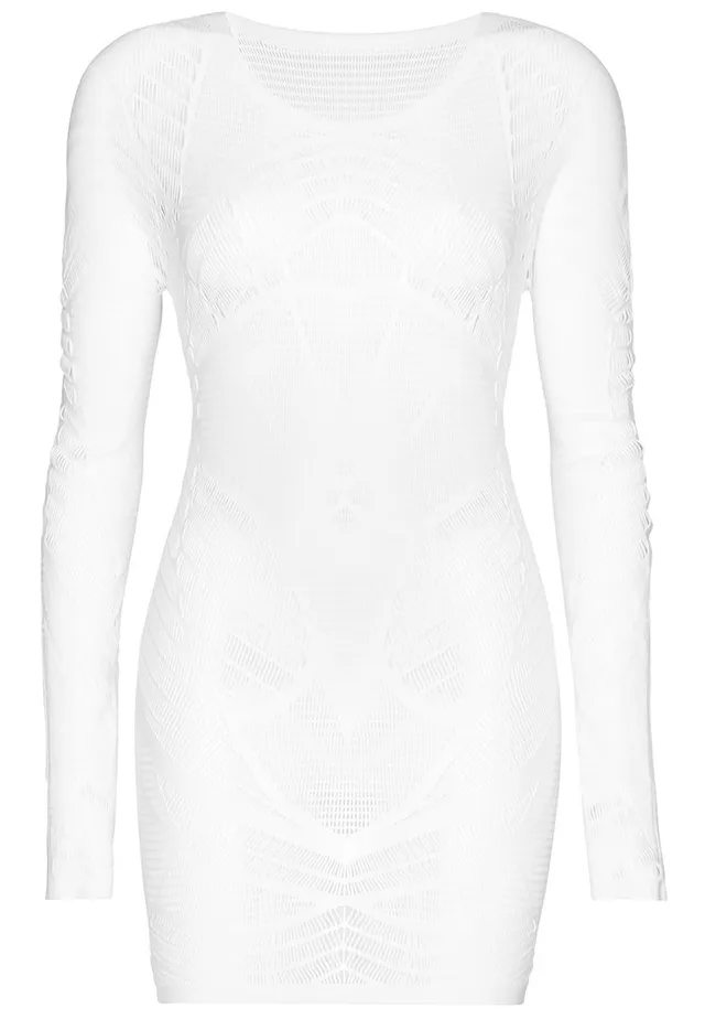 Wolford Maglione Pizzo Donna Bianco S Maniche Lunghe